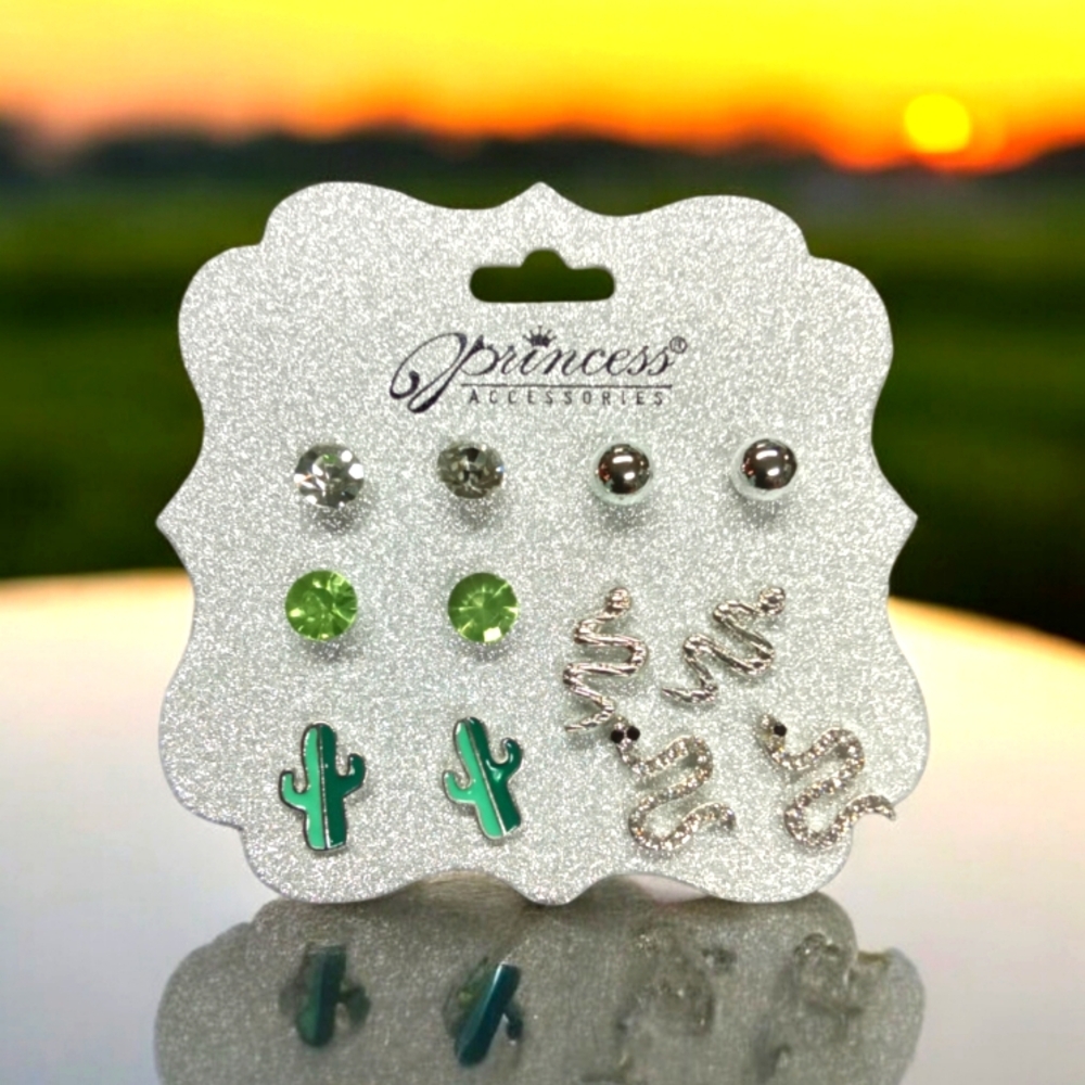 Desert Theme Stud Earrings NEW